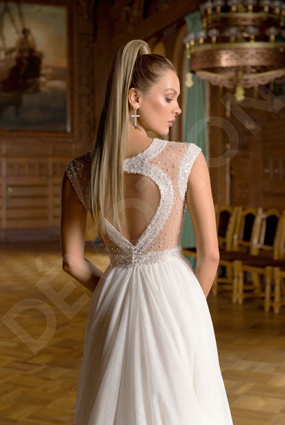 Jeneva A-line Illusion Vanilla/Off White Wedding dress
