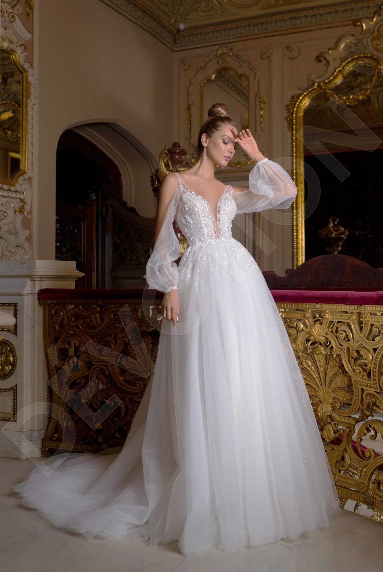 Norta Princess/Ball Gown Deep V-Neck Off White Wedding dress