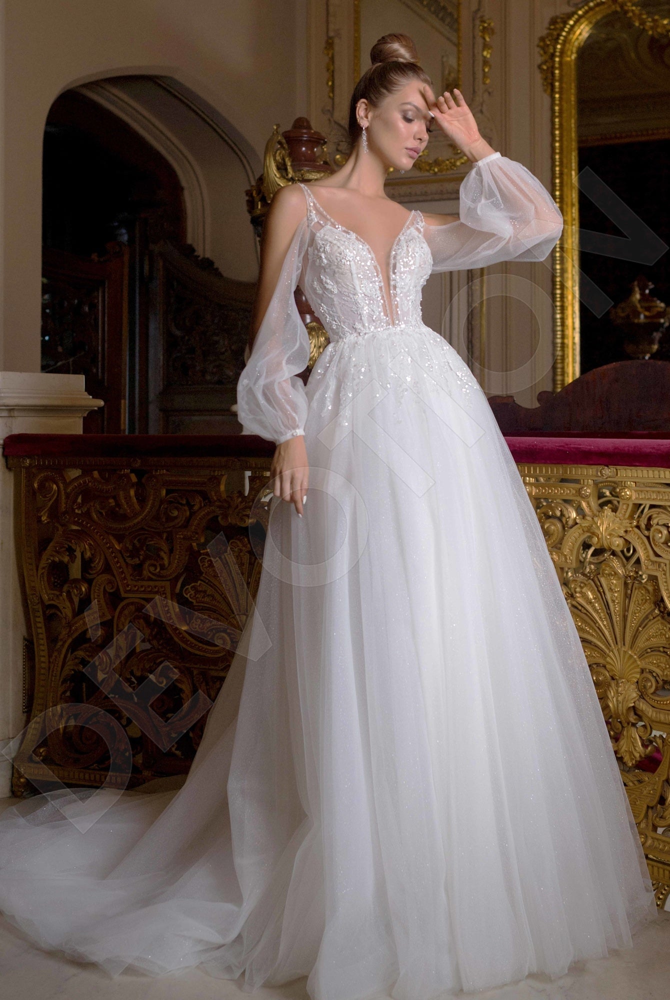 Norta Princess/Ball Gown Deep V-Neck Off White Wedding dress