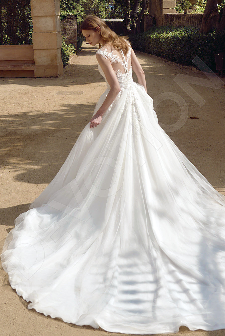 Annabelle A-line Illusion Milk Wedding dress