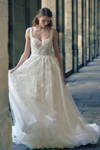 Evana A-line Sweetheart Milk Wedding dress