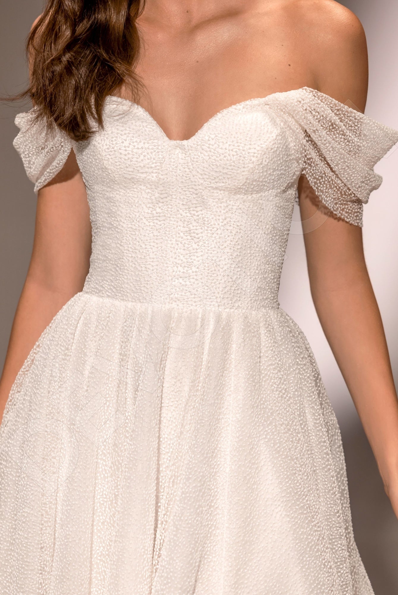 Asti A-line Off-shoulder/Drop shoulders Ivory Wedding dress