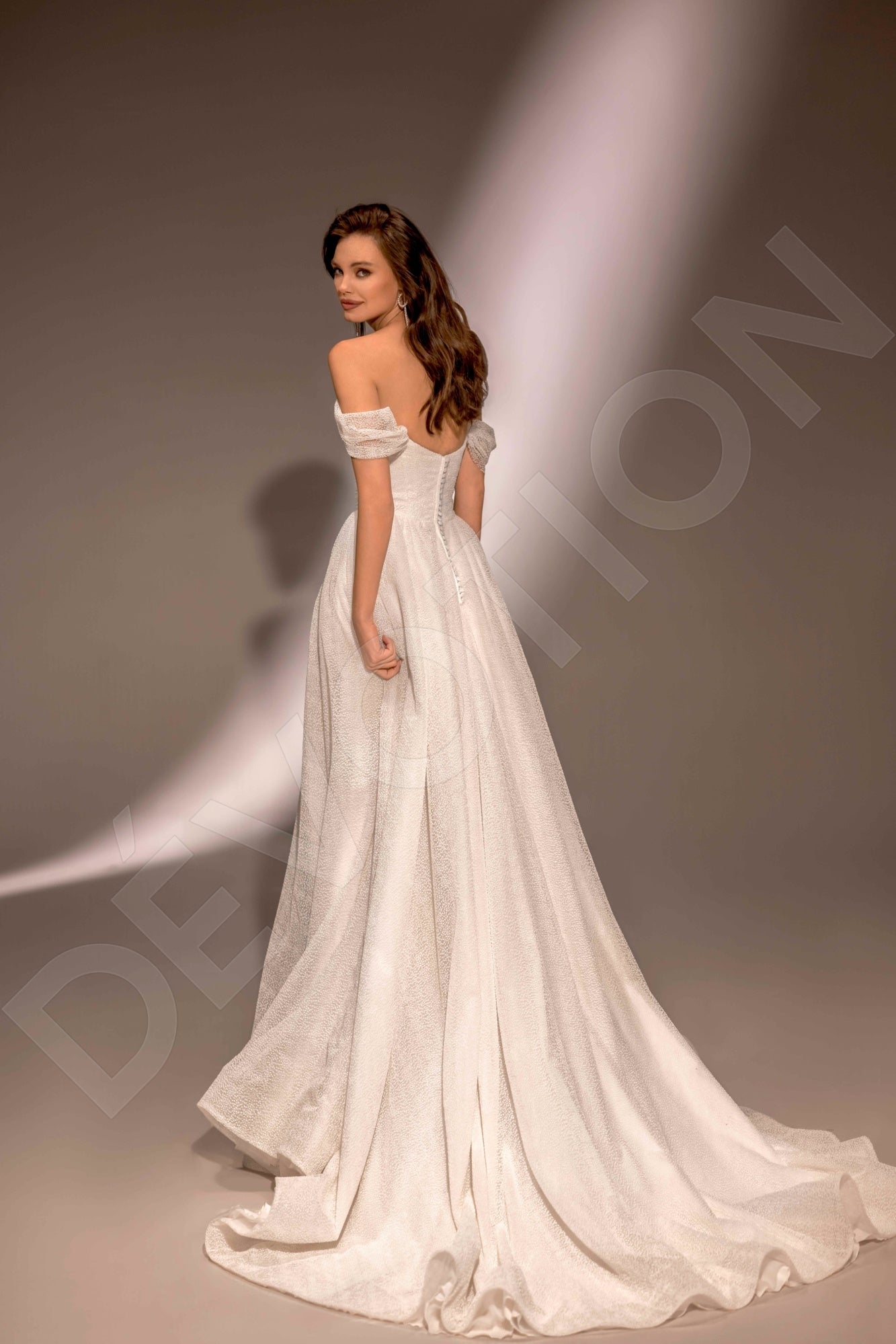 Asti A-line Off-shoulder/Drop shoulders Ivory Wedding dress