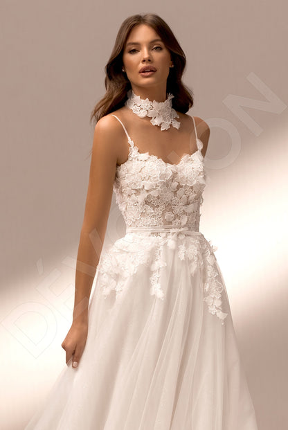 Ella A-line Sweetheart Ivory Wedding dress
