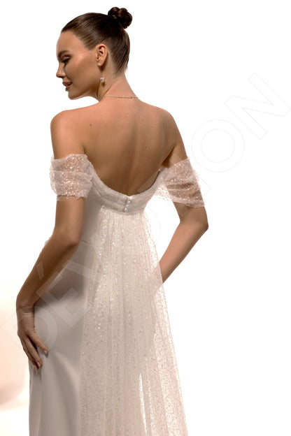 Martinela Trumpet/Mermaid Off-shoulder/Drop shoulders Ivory Wedding dress
