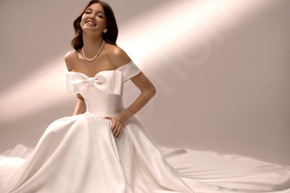 Nana A-line Off-shoulder/Drop shoulders Ivory Wedding dress