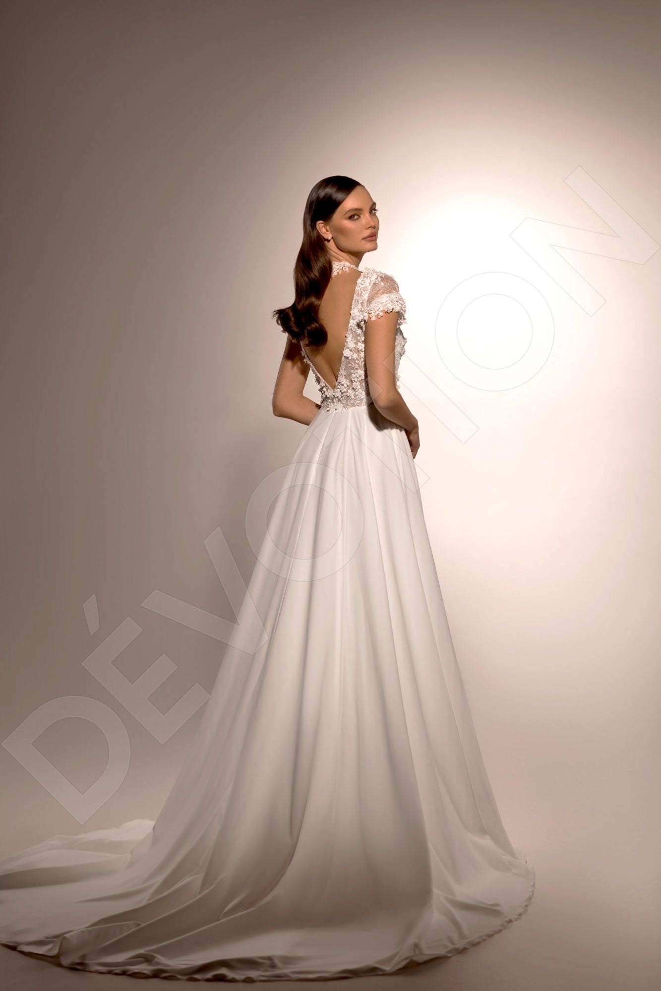 Nini A-line Illusion Ivory Wedding dress