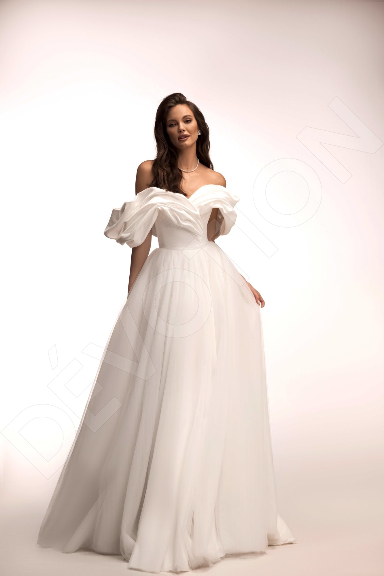 Rossa A-line Off-shoulder/Drop shoulder Ivory Wedding dress