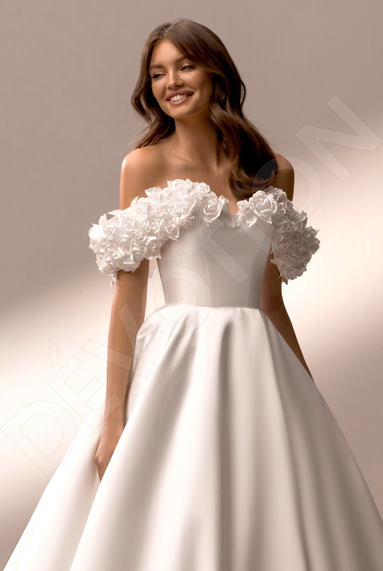 Verenia Princess/Ball Gown Off-shoulder/Drop shoulders Ivory Wedding dress