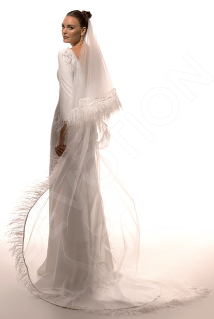 Alfy Trumpet/Mermaid Boat/Bateau Ivory Wedding dress