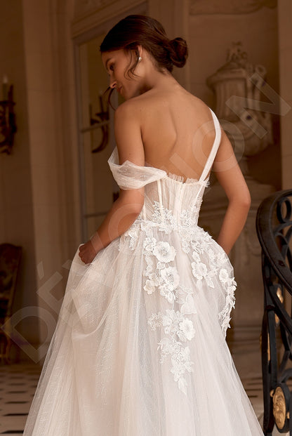 Brigina A-line Sweetheart Milk Wedding dress