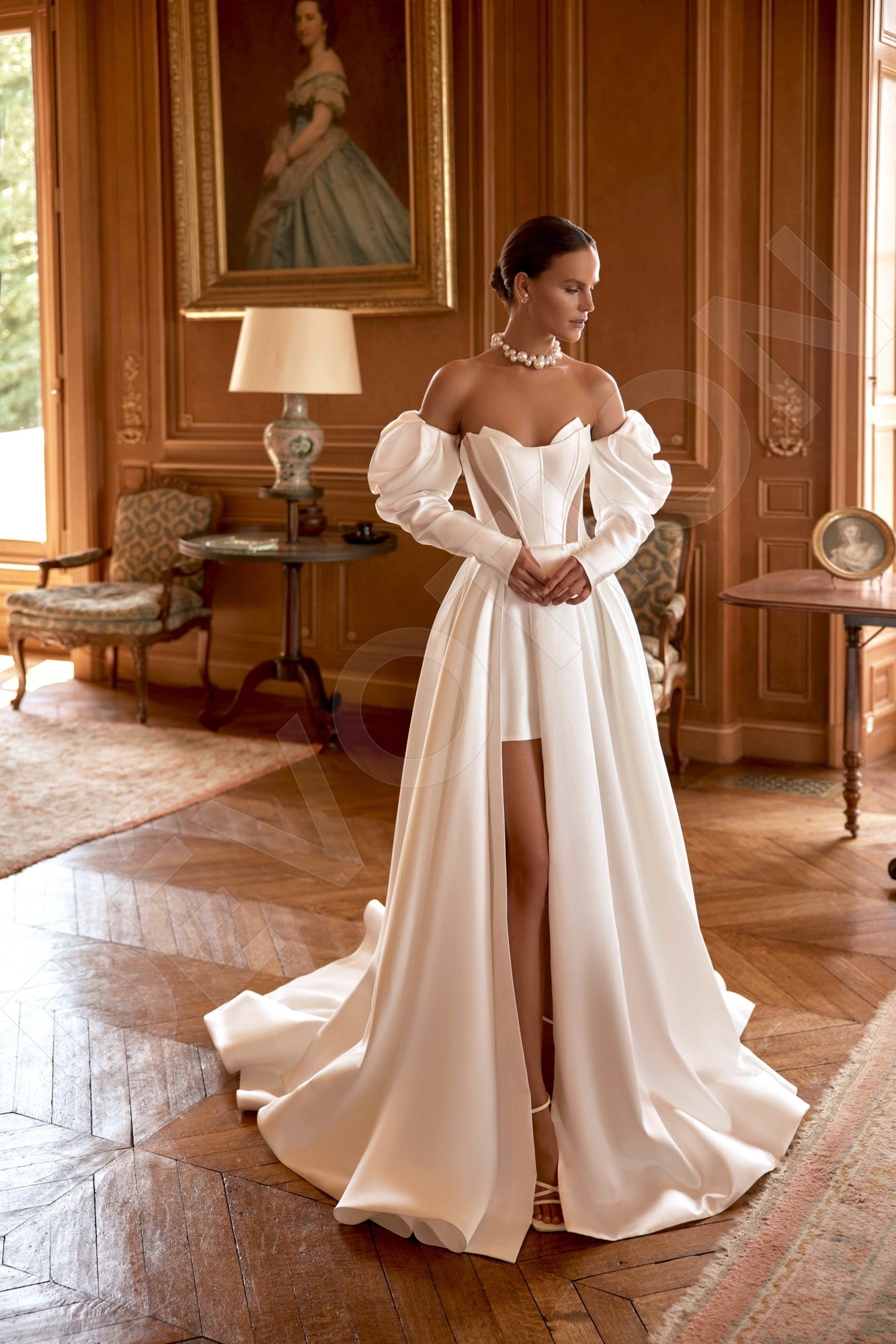 Jasmine A-line Sweetheart Milk Wedding dress