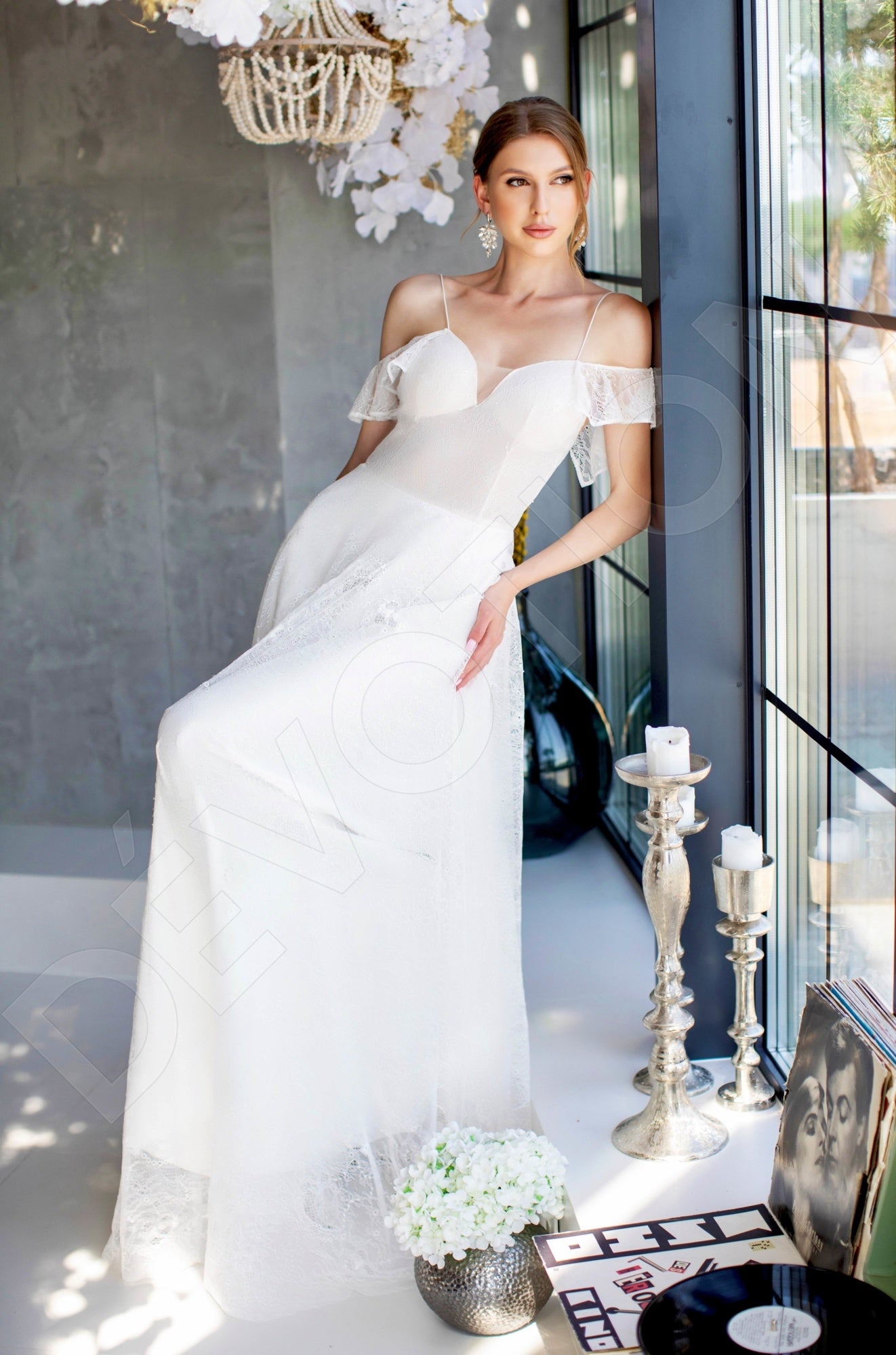 Alane A-line Sweetheart Milk Wedding dress