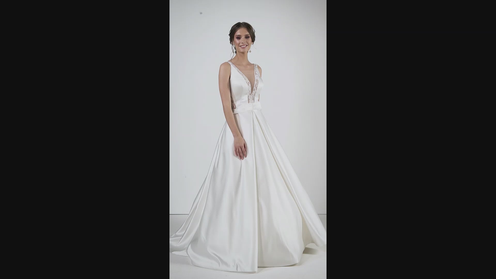 Femi A-line Illusion Ivory Wedding dress video