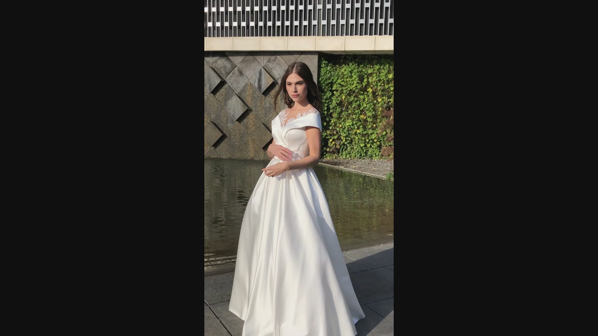 Shira A-line Illusion Ivory Wedding dress video