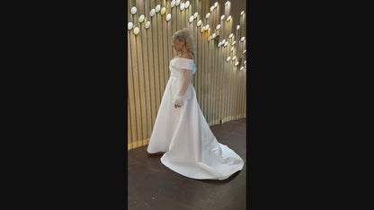 Janini A-line Sweetheart Milk Wedding dress