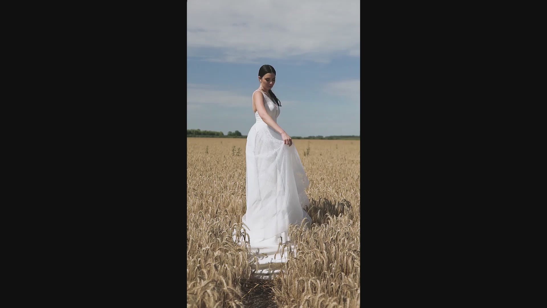 Gigi A-line V-neck Ivory Wedding dress video