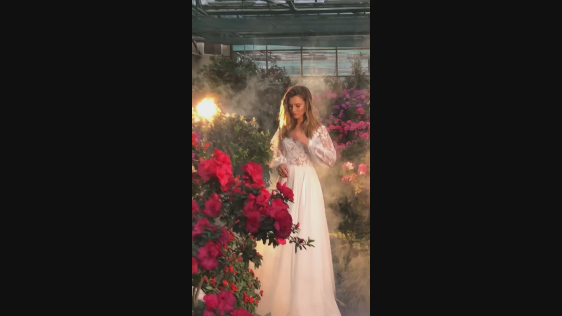 Elara A-line Illusion Ivory Wedding dress video