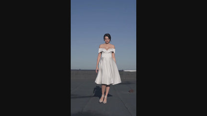 Lia A-line Off-shoulder/Drop shoulders Ivory Wedding dress