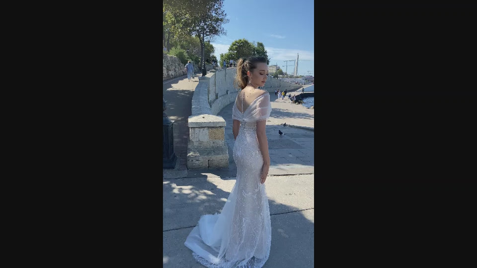 Mariana Trumpet/Mermaid Illusion Milk Cappuccino Wedding dress