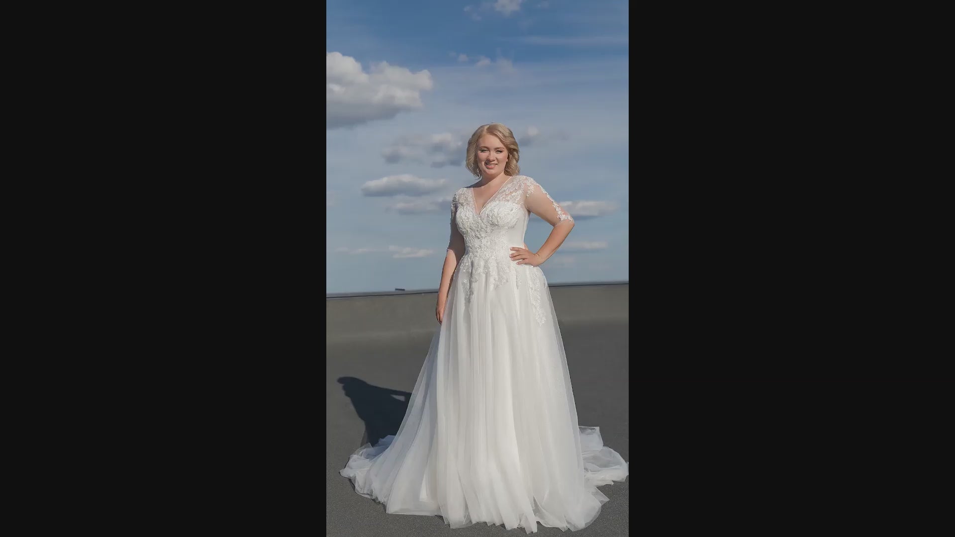 Delani A-line V-neck PowderPink Wedding dress video