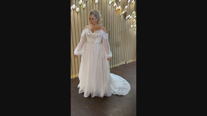 Elif A-line Sweetheart Cappuccino Wedding dress
