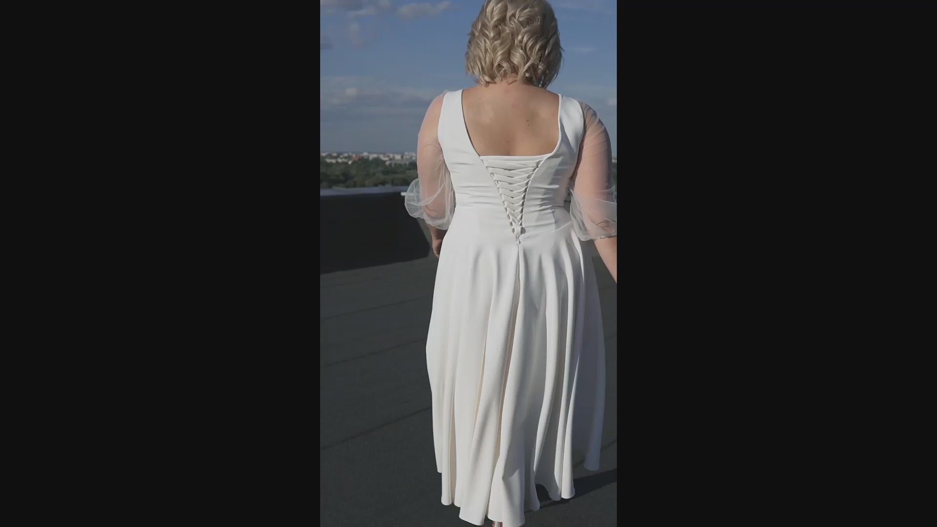 Mekeda A-line Illusion Ivory Wedding dress video