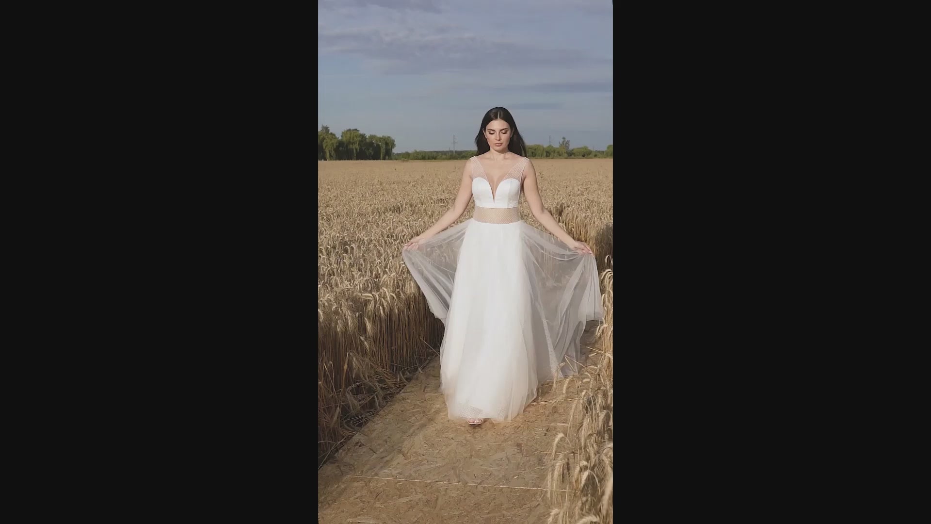 Annabelia A-line Illusion Ivory Wedding dress video