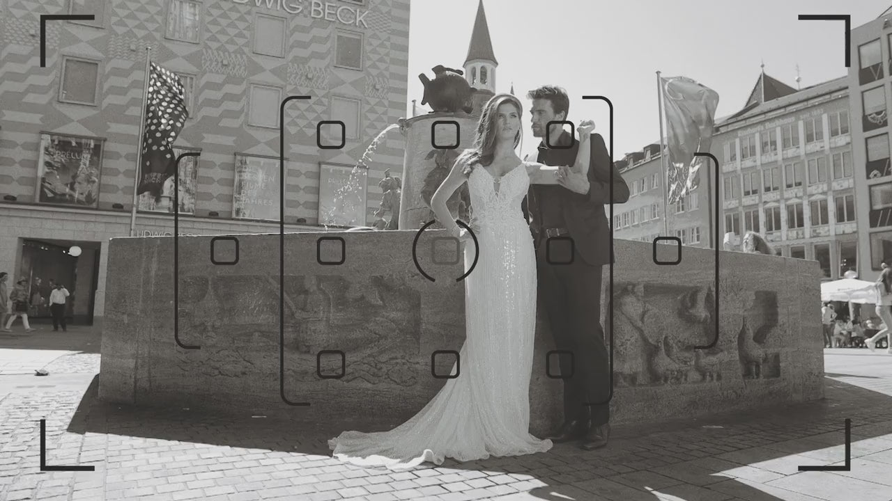 Margeritte A-line V-neck Milk Wedding dress video