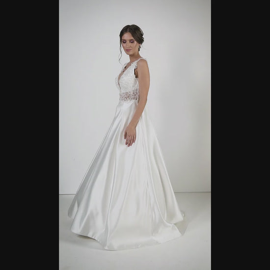 Masika A-line Illusion Ivory Wedding dress