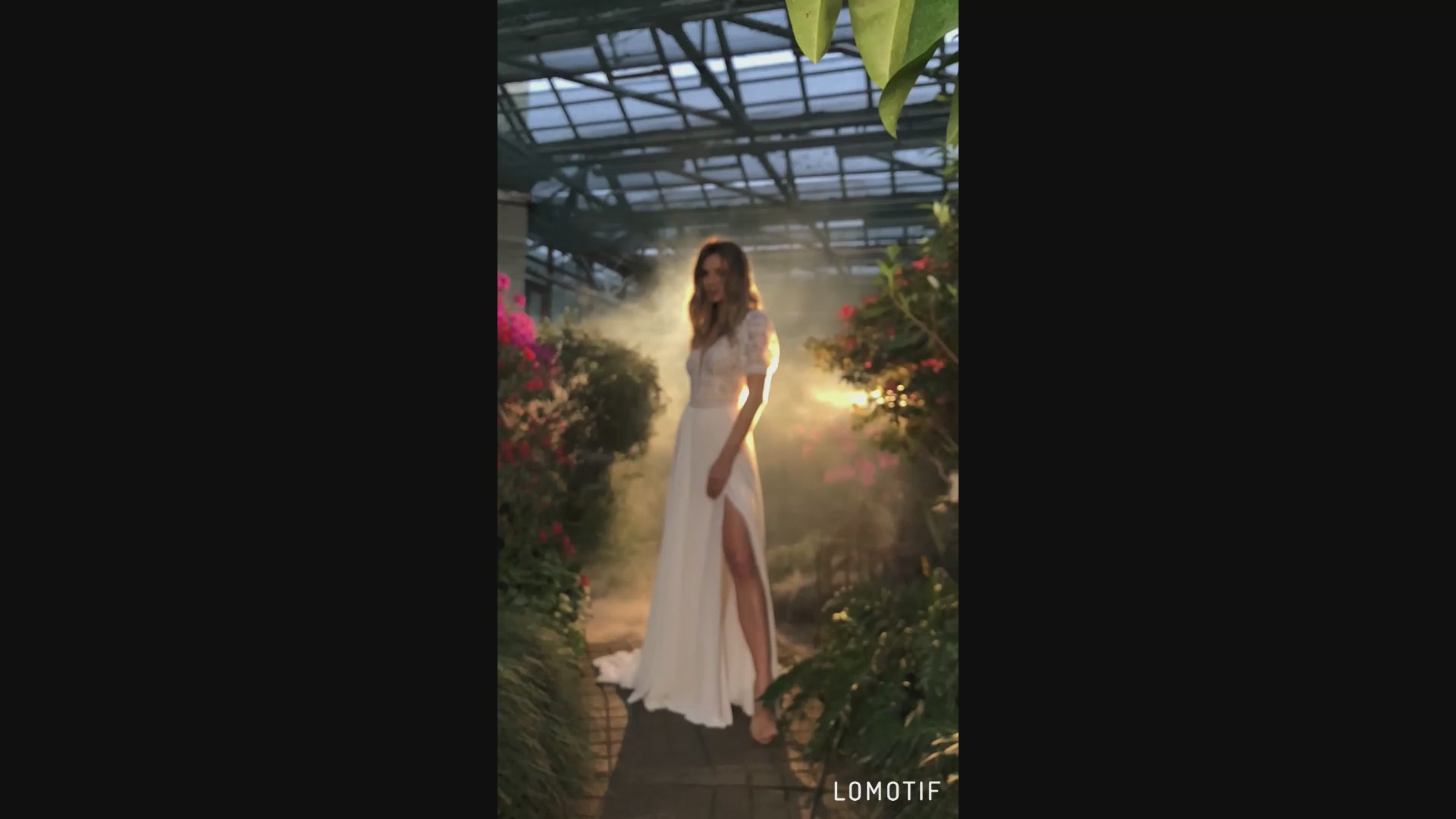 Stemia A-line V-neck Ivory Nude Wedding dress video
