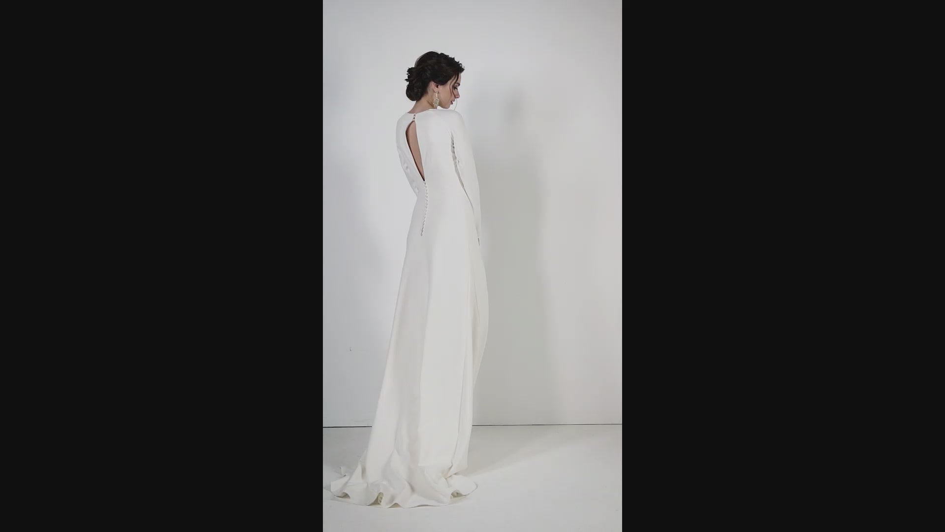 Tabia A-line Jewel Ivory Wedding dress video