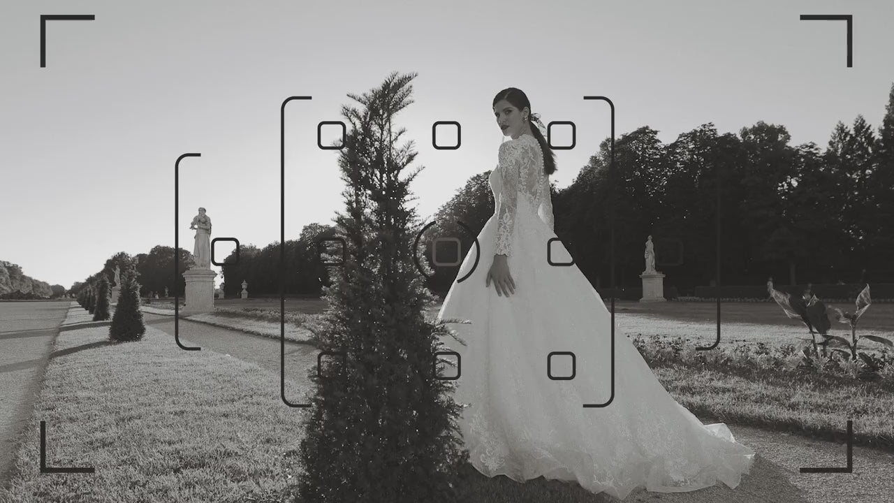 Jeraldina Princess/Ball Gown Jewel Ivory Wedding dress video