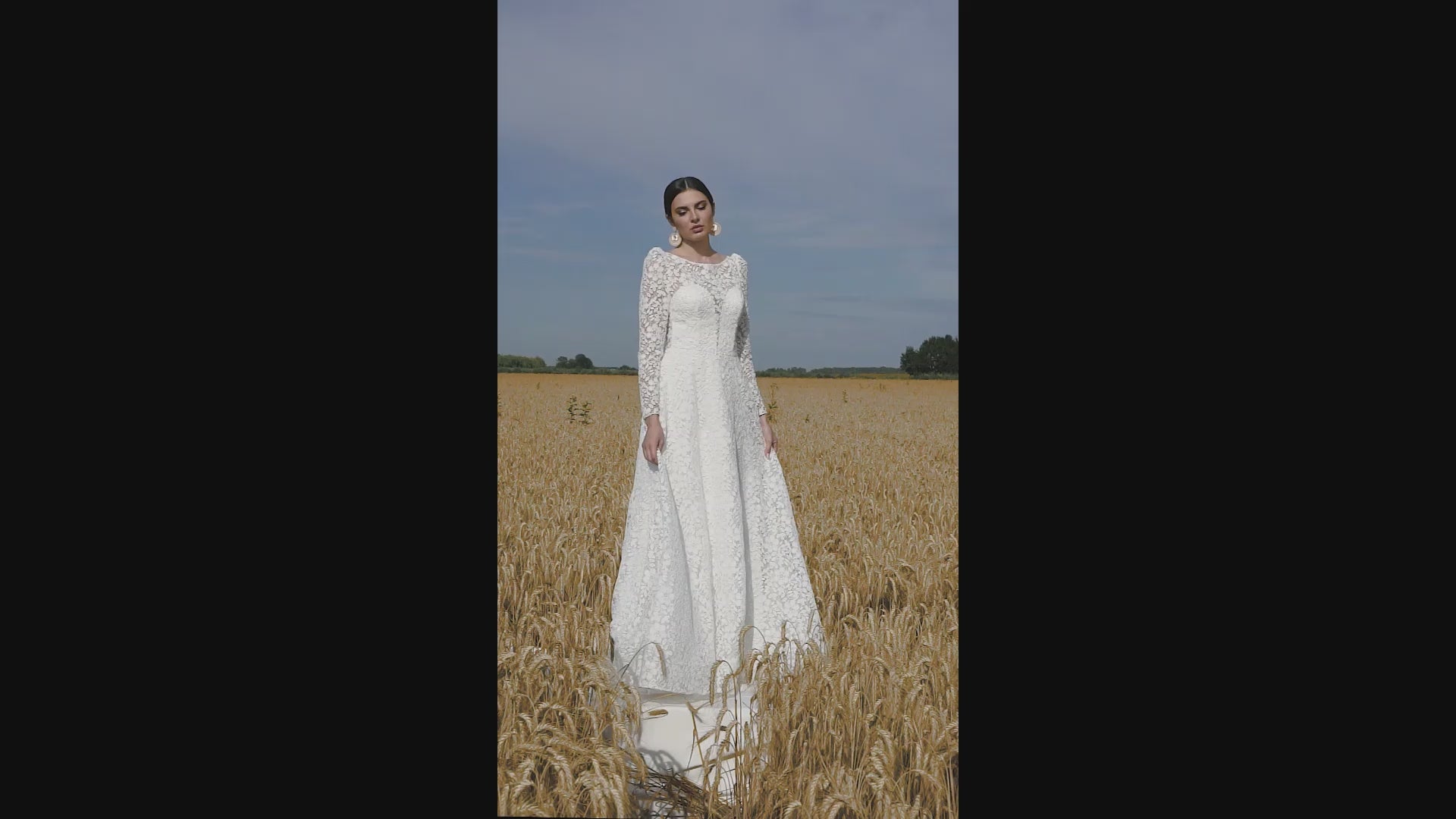 Bree A-line Jewel Ivory Wedding dress video