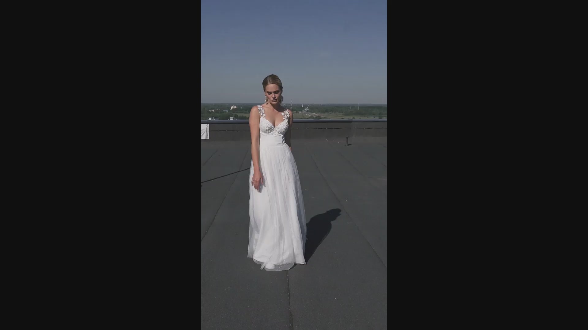 Maia A-line V-neck Ivory Wedding dress video
