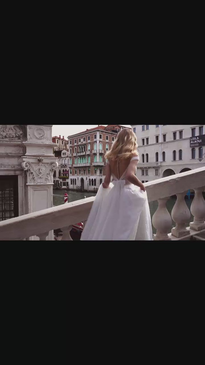 Virgil A-line Illusion Ivory Wedding dress video
