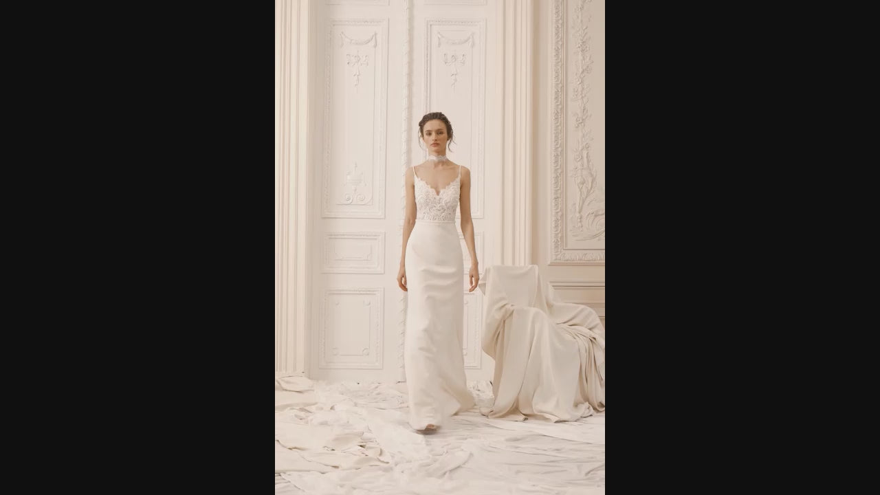 Lucy Trumpet/Mermaid V-neck Ivory Wedding dress video