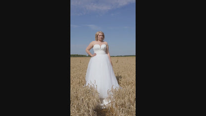 Vida A-line Jewel Ivory Wedding dress