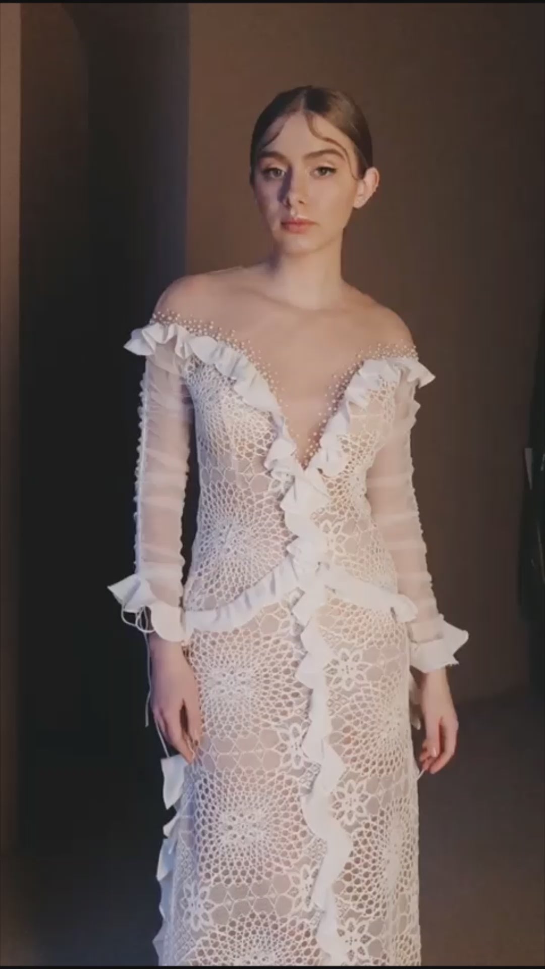 Flanelia Sheath/Column Illusion Milk Wedding dress video