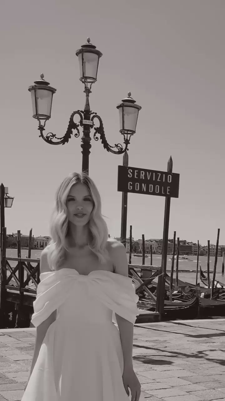 Lidis A-line Off-shoulder/Drop shoulders Ivory Wedding dress video