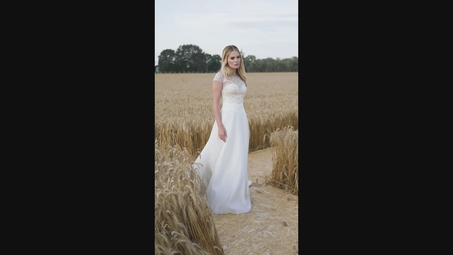 Emani A-line Jewel Ivory Wedding dress video