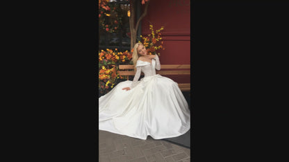 Dacina A-line Illusion Lightivory Wedding dress