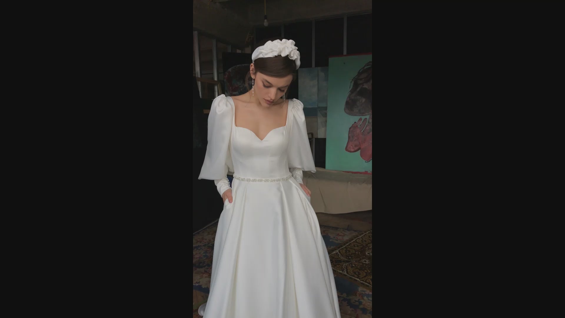 Maginne A-line Sweetheart Ivory Wedding dress video