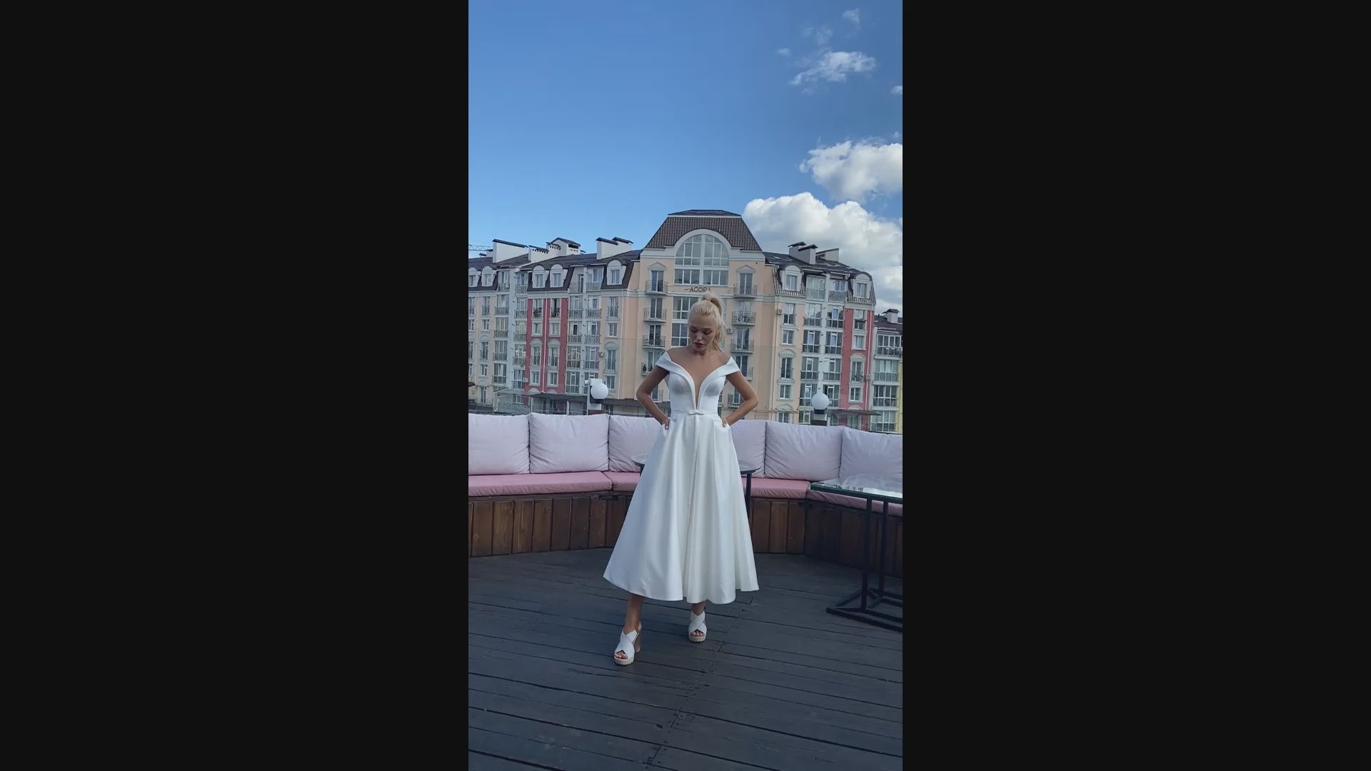 Inara A-line Illusion Lightivory Wedding dress video