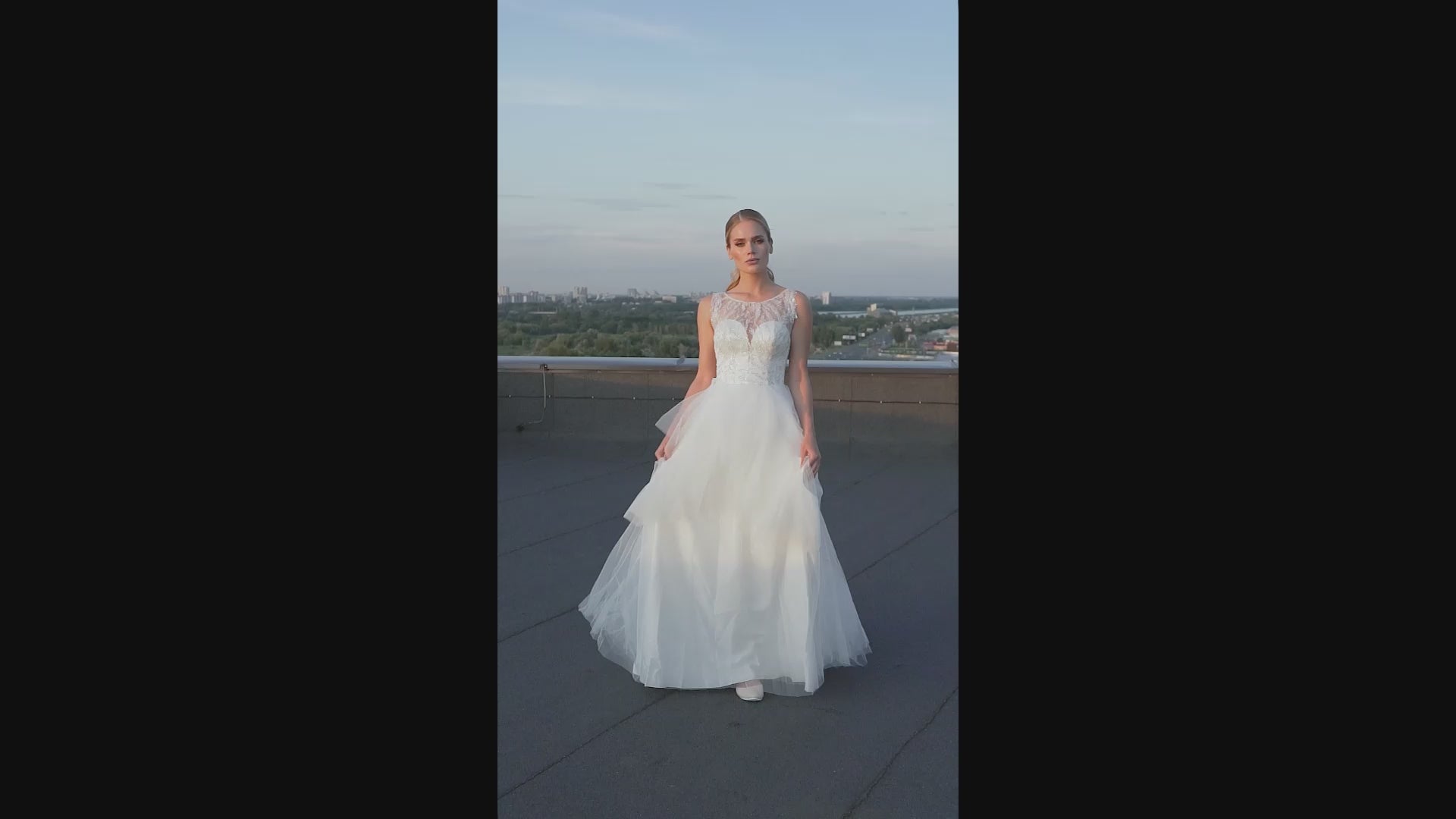 Reign A-line Jewel Ivory Wedding dress video