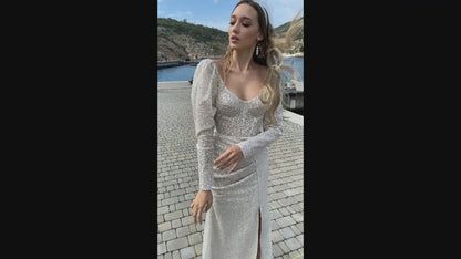Anika Trumpet/Mermaid Sweetheart Gold Milk Wedding dress