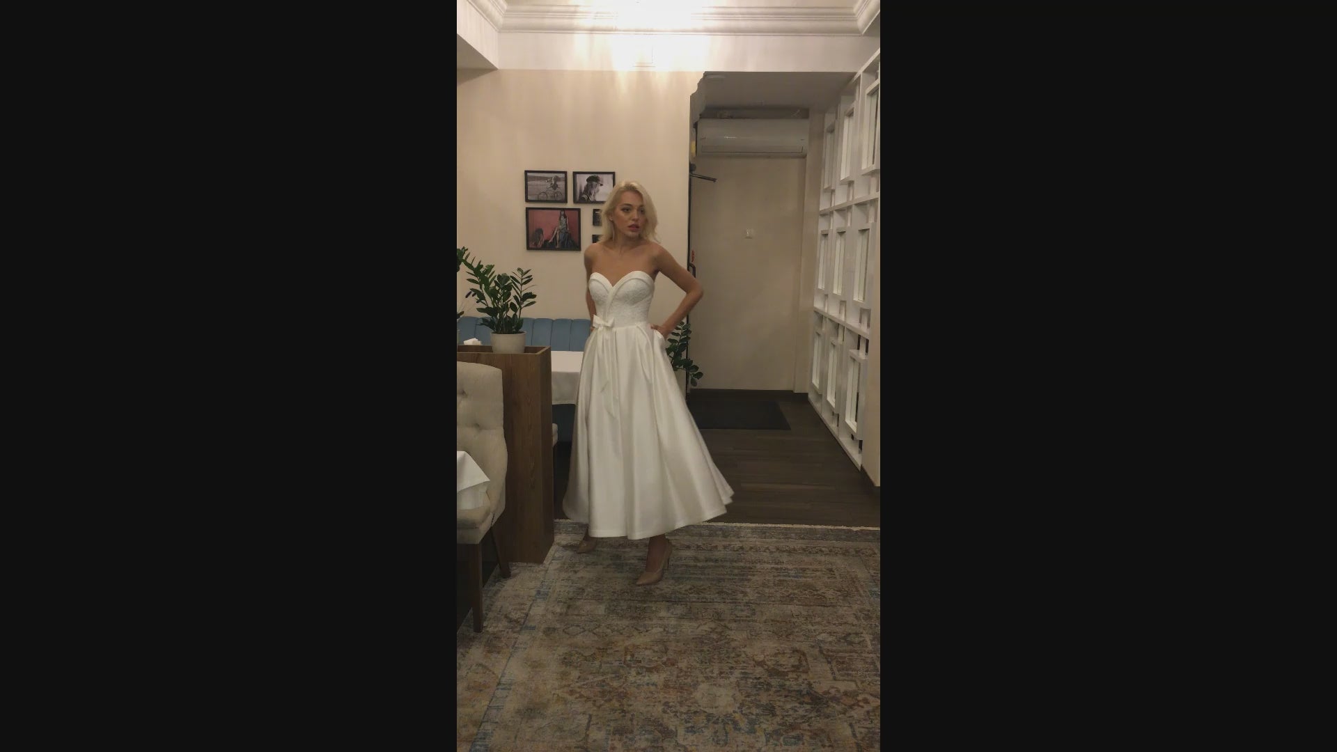 Unala A-line Sweetheart Milk Wedding dress video