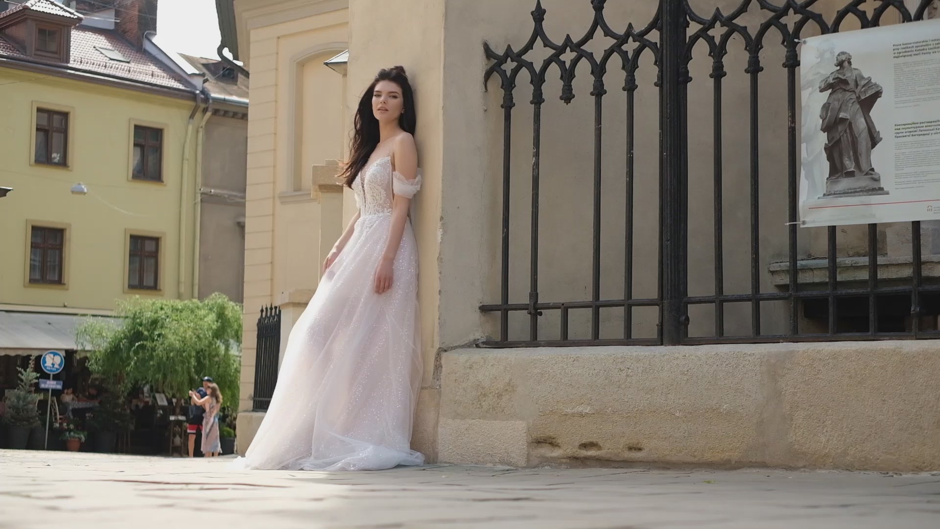 Sibilla A-line Illusion Milk Pink Wedding dress video