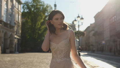 Olivy A-line Sweetheart Milk Nude Wedding dress