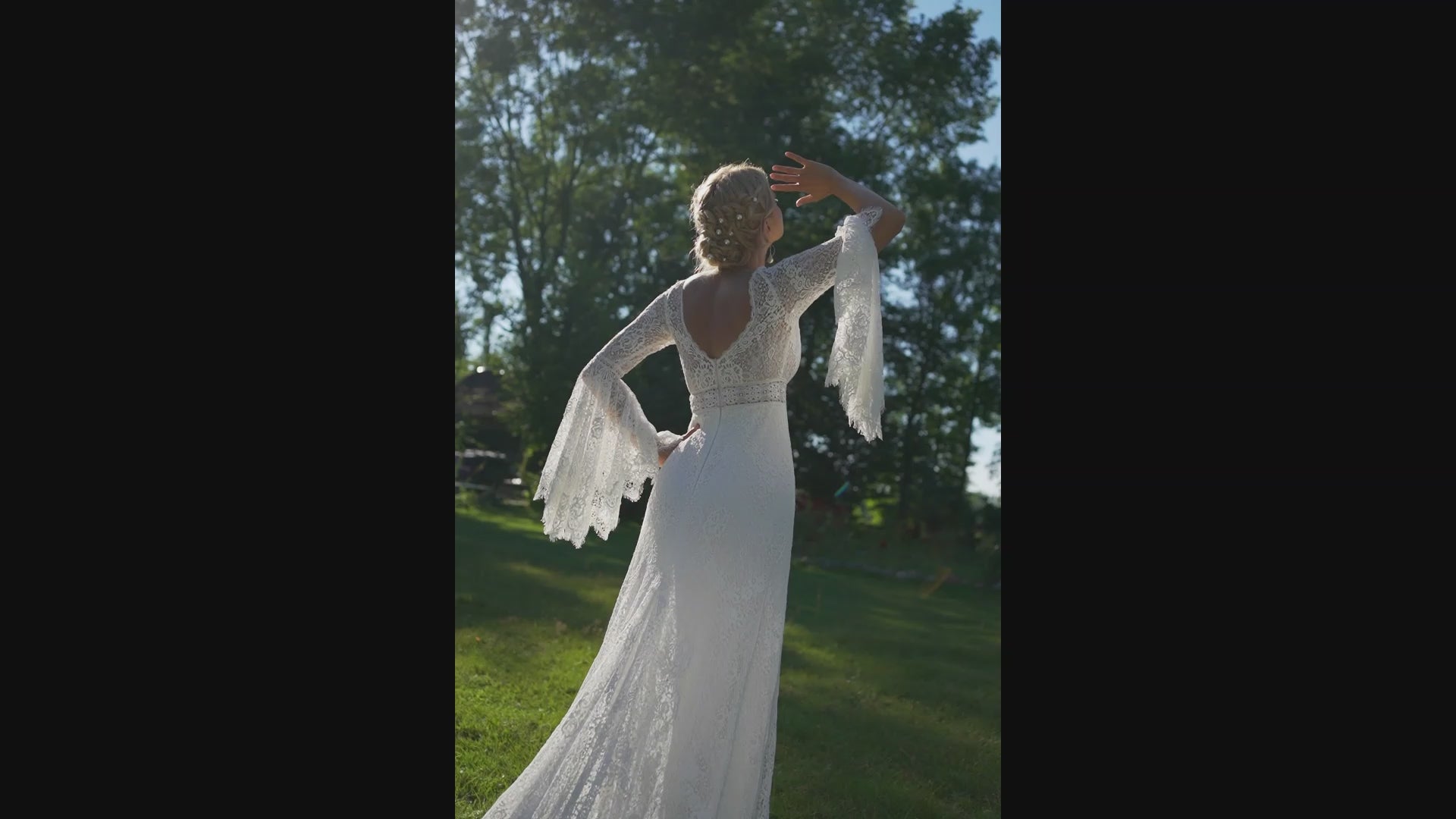 Jeneffer A-line V-neck Ivory Wedding dress video